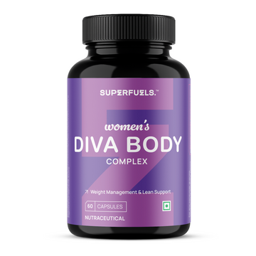Women’s Diva Body | Weight Management & Cravings Control Support | Garcinia Cambogia, Green Coffee, ACV & CLA Blend | No Added Sugar | Pack of 1 (60 Capsules))