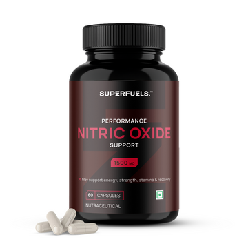 Nitric Oxide Support Capsules| Muscle Pump, Blood Flow & Workout Performance Support | L-Arginine & L-Citrulline Formula | Pre-Workout Endurance Booster | Pack of 1 - 60 Capsules