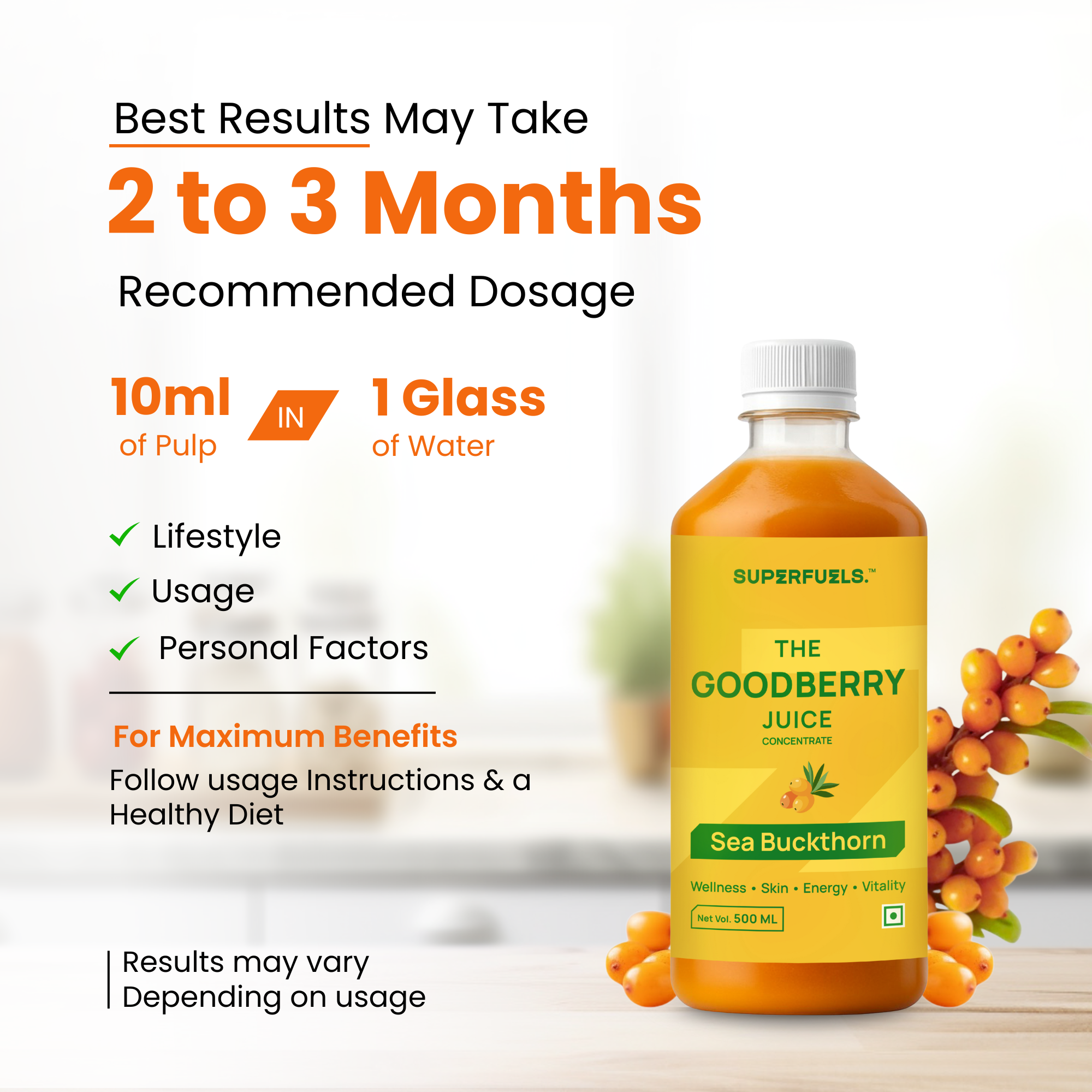 The Goodberry Sea Buckthorn Juice - 500ml